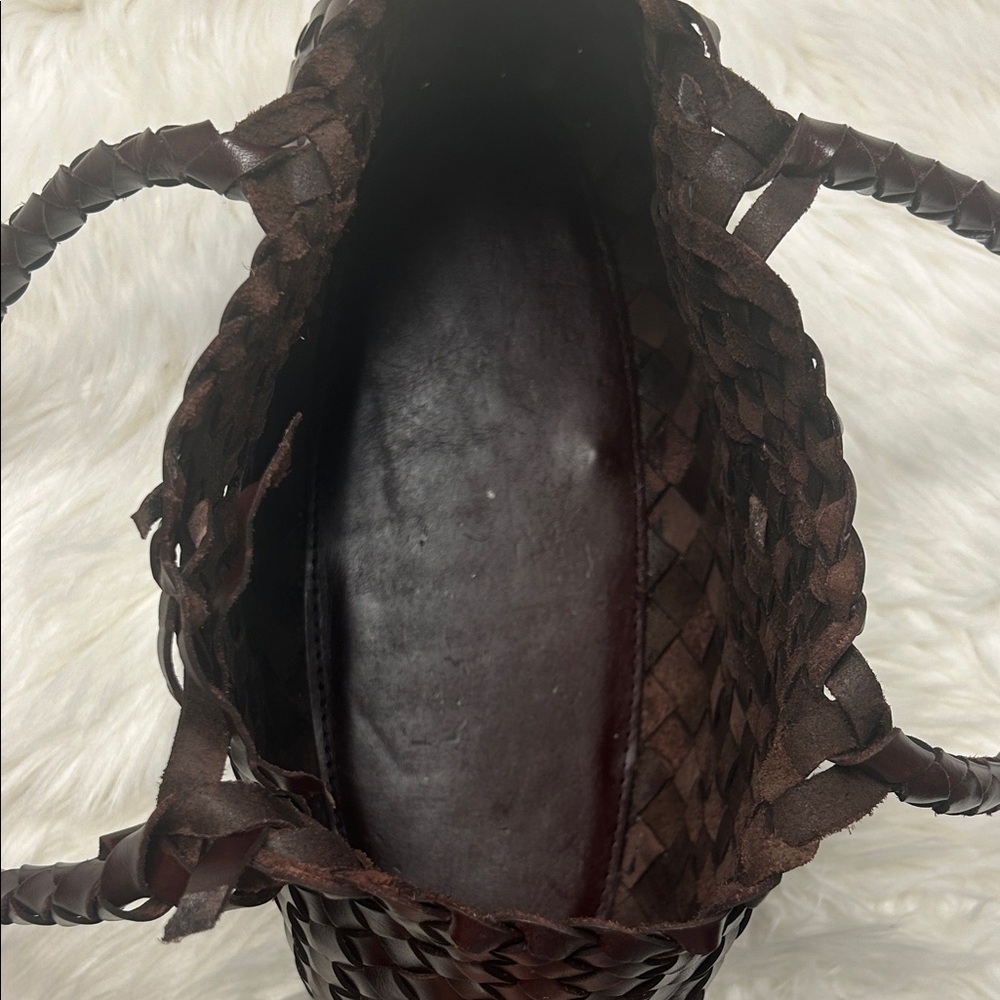Brown Woven Leather Bag - Picture 4 of 16